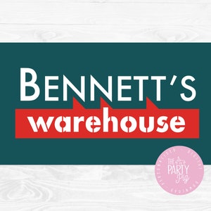 Bunnings 風の誕生日パーティー背景バナー デジタルカスタムダウンロード DIY パーティー印刷可能