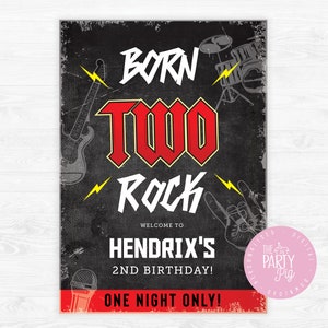 Rock And Roll 2. Geburtstag Dekorationen – Mit Ballons, Banner & Gitarre