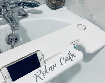 White Bath Caddy Etsy