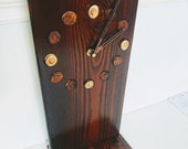 Beautiful Handmade Mantle Clock Wall Clock stained in Dark Oak