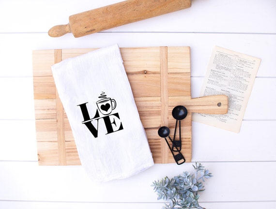 Coffee Love Coffee Tea Towel Kitchen Towel Funny Tea Towel Etsy