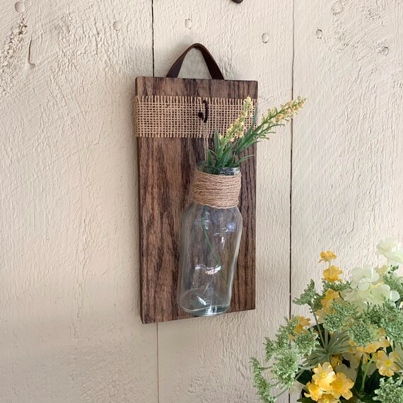 Antique Glass Bottle Sconce Wall Vase Bud Vase Etsy