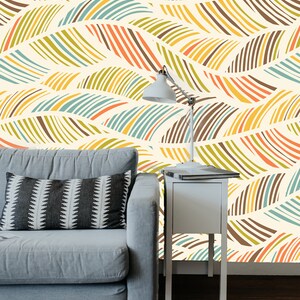 Abstract Pattern Removable Wallpaper Mural * Peel & Stick or Pre-Pasted Wallpaper * Repositionable Self Adhesive * Easy to Apply!