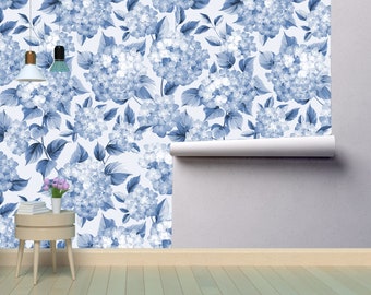 Floral Pattern Removable Wallpaper Mural * Reusable Peel & Stick or Pre-Pasted Wallpaper * Self Adhesive * Easy to Apply!
