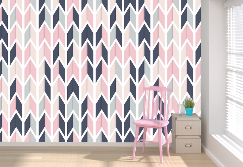 3D Geometric Removable Wallpaper Mural Peel & Stick or | Etsy