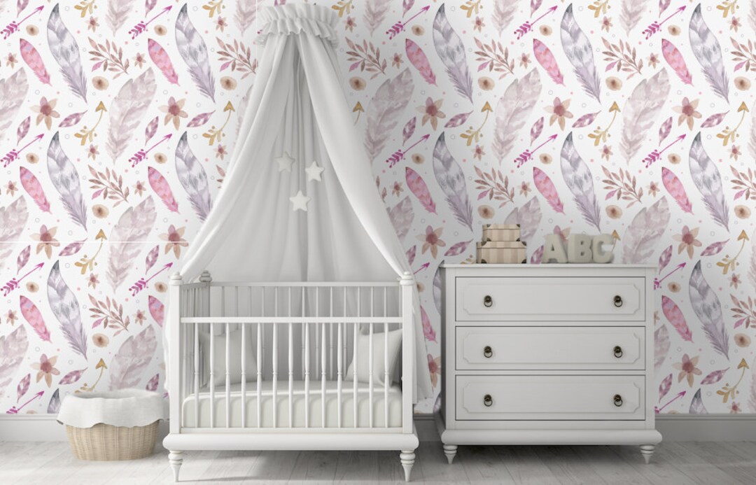 Boho Pattern * Removable Wallpaper Mural * Boho Nursery Peel & Stick or ...