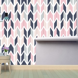 3D Geometric Removable Wallpaper Mural * Peel & Stick or Pre-Pasted Wallpaper * Repositionable Self Adhesive * Easy to Apply!