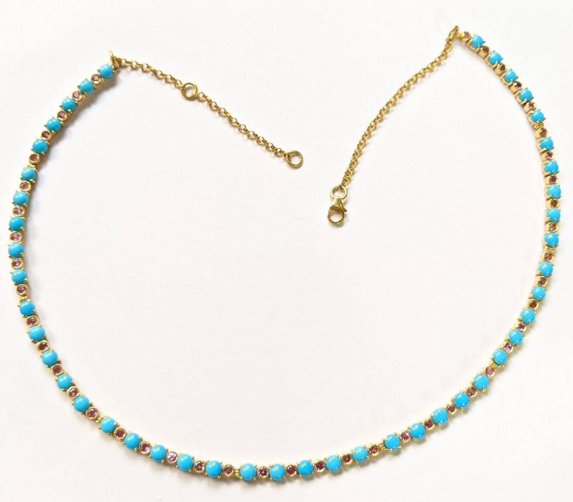 Turquoise Necklace Choker Etsy