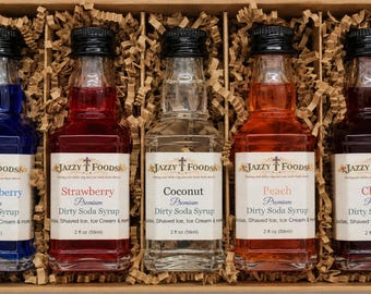 Gourmet Flavor Syrup Set, Bar Set, Flavor Station Set, Flavored Syrup Samples
