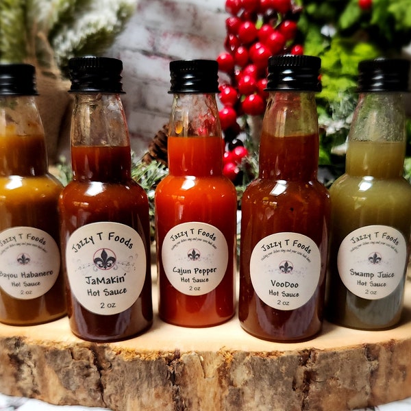 Hot Sauce gift, Groomsmen gifts, Louisiana theme, food gift, birthday gift, hot sauce lover, hot sauce sampler