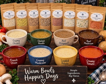 Single Serve Soup Mix: Gourmet Food Gift, Stocking Stuffer