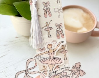 Ballerina Dreams-stickers en bladwijzerbundel | Waterdichte stickers | Vinylstickers voor Kindle, laptop, telefoon en bidon | Cadeau voor danser