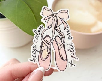 Ballet Pointe Shoes Sparkly Waterproof Sticker | Vinyl Decal for Kindle, Laptop, Phone, Waterbottle | Gift for Dancer