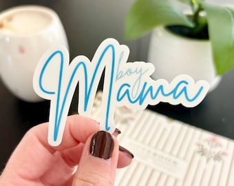 Minimalist Boy Mama Waterproof Sticker | Vinyl Decal for Kindle, Waterbottle, Laptop, Phone, Journal | Gift for Mom