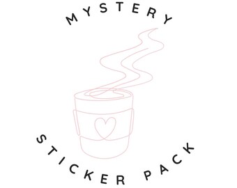 Pack of 3 Mystery Stickers | Waterproof Vinyl Decals for Kindle, Laptop, Phone, Waterbottle