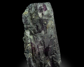 XL! Spinel tweeling vervormd fluoriet met Schorl - Erongo-regio, Namibië -