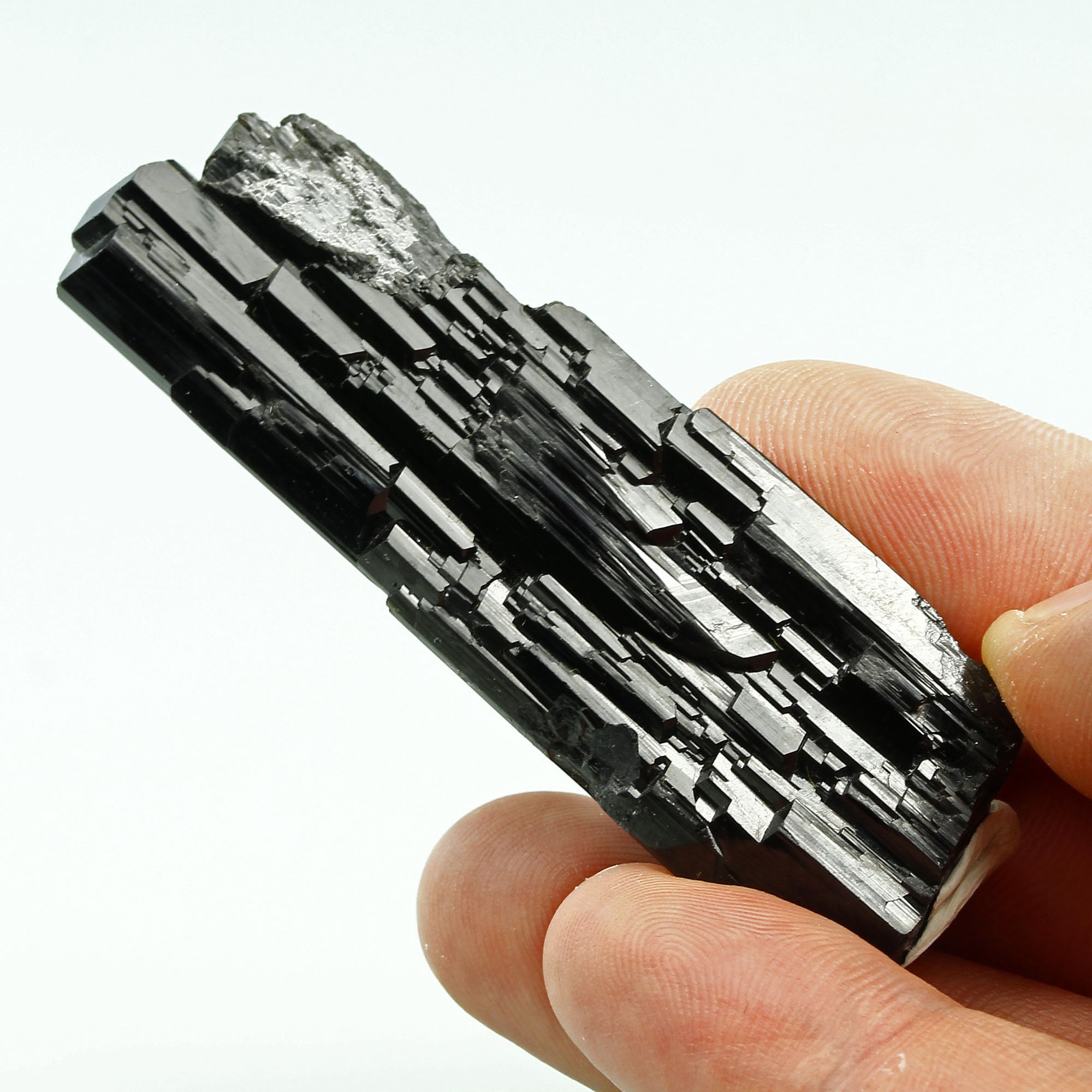 ブラックトルマリン ショール ターミネーテッド クリスタル 6.8 cm