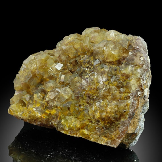 Fluorite - Golden-Yellow Crystals from the Okorusu Mine