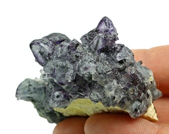 Fluorite Crystals with Tourmaline Schorl Specimen from Erongo Namibia