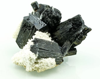 Schorl Tourmaline Bright Crystals with Feldspar Erongo Region Namibia