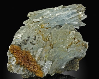 Cristales de barita azulada – Mina Sidi Lahcen, Marruecos – Ejemplar de colección