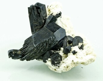 Schorl Tourmaline Sparkling Crystals with Feldspar Erongo Region Namibia