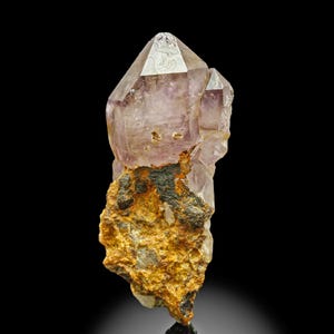 Scepter Twin Brandberg-amethist lichtpaars rokerig fantoomhematiet – Namibië