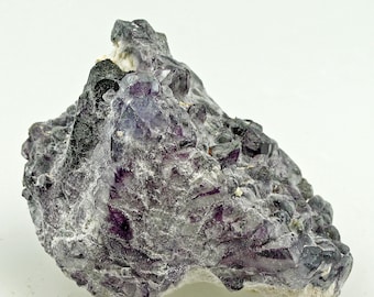 Purple phantom Fluorite Crystals with Tourmaline Schorl - Erongo region, Namibia -