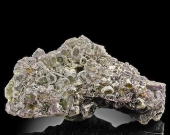Purple phantom Fluorite Crystals with Tourmaline Schorl - Erongo region, Namibia -