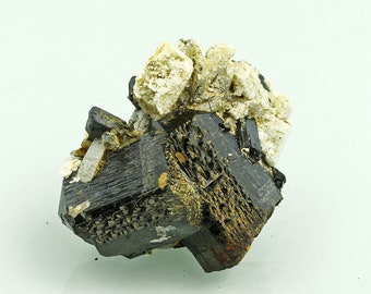 Schorl Tourmaline on Feldspar – Sparkling Crystals – Erongo