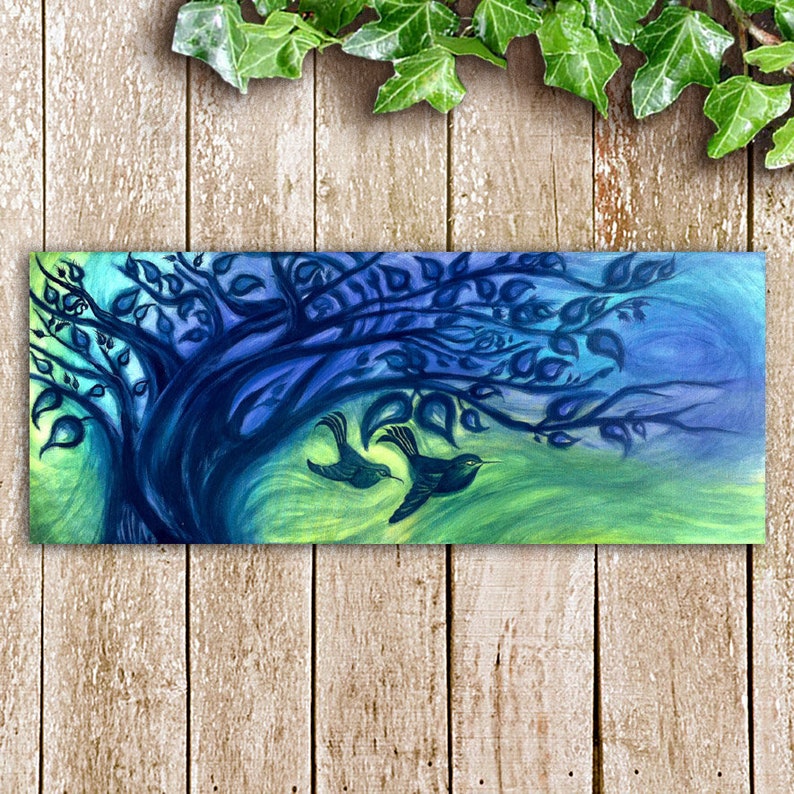 Outdoor Wall Art lilac Breeze ready to Hang Bird Painting, Bird Print