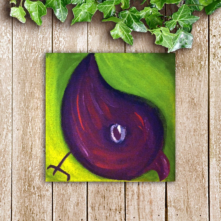 Outdoor Wall Art black Bird all Weather Art Bird Painting Etsy