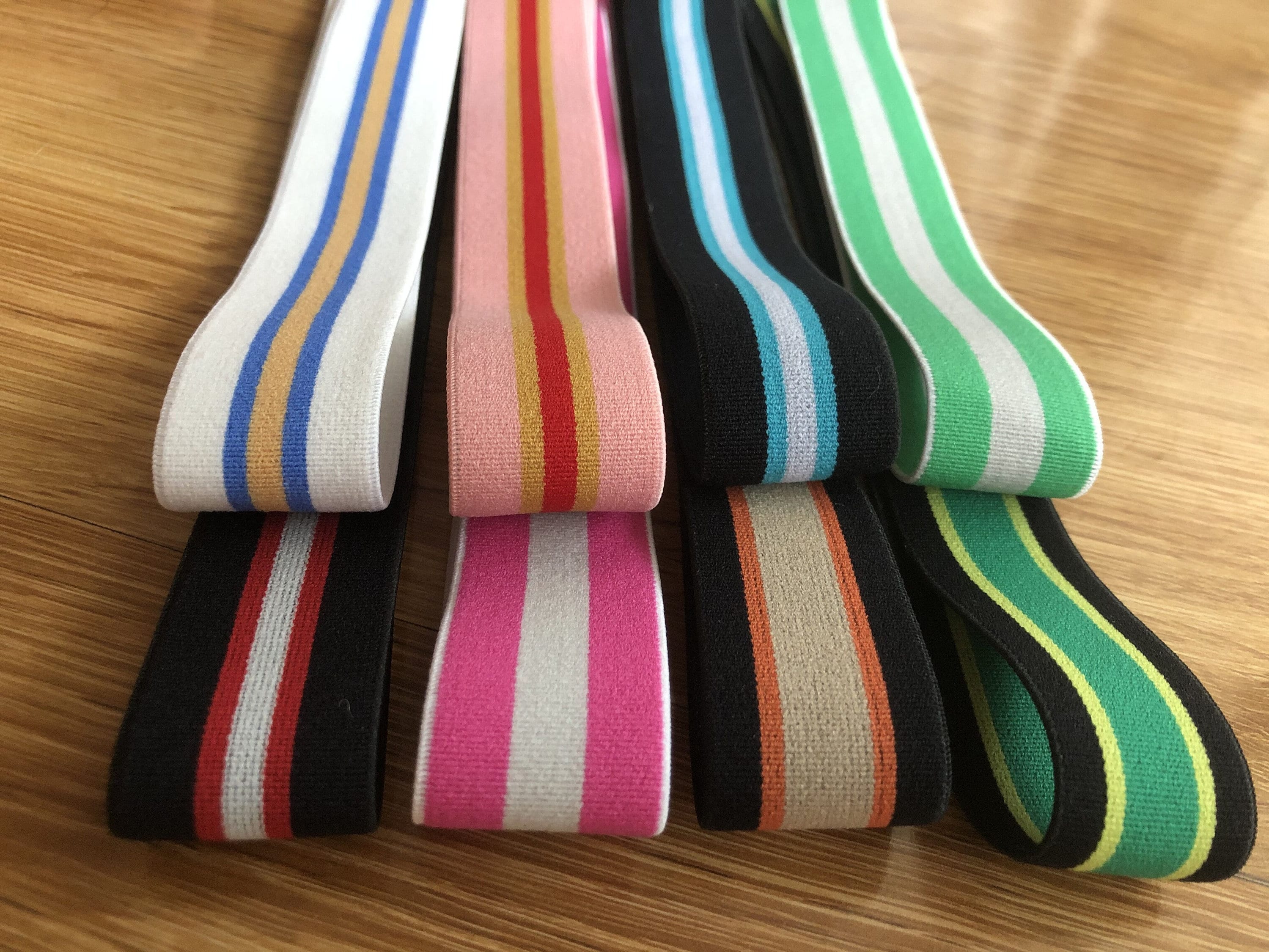 Banda elástica de 1 pulgada (25 mm), tendones elásticos de roble de color ancho, un cinturón de falda, accesorios de prenda -1YARD