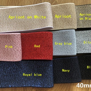 1.5inch / 40mm Elastic bandColor wide elastic oak tendonsA skirt beltGarment accessories 1YARD image 8