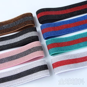 1 inch/1.5 inch/2 inch Elastic band，Rainbow color，Color wide elastic oak tendons，A skirt belt，Garment accessories -1YARD