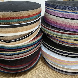 1 inch (25mm) Elastic band，Color wide elastic oak tendons，A skirt belt，Garment accessories -1YARD