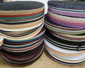 1 inch (25mm) Elastic band，Color wide elastic oak tendons，A skirt belt，Garment accessories -1YARD