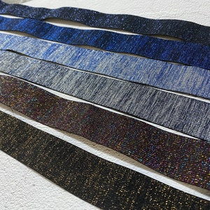 1.5 inch (40mm) Elastic band，Bright line，Color wide elastic oak tendons，A skirt belt，Garment accessories -1YARD