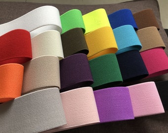 2 inch (50 mm) -1 YARD elastische band，Brede gekleurde eiken pezen，Een rokriem，Kledingaccessoires