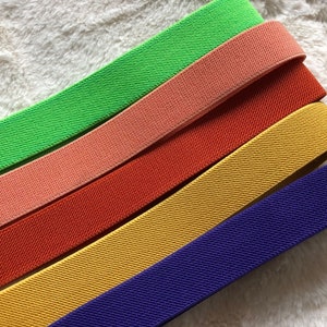 1 inch (25mm) Elastic band  Elastic band，Color wide elastic oak tendons，A skirt belt，Garment accessories -1YARD