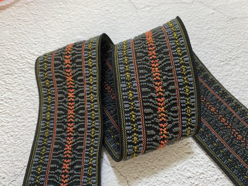 50 mm resårband, färgade breda elastiska ekben, kjolbälte, klädaccessoarer - 1 YARD bild 2