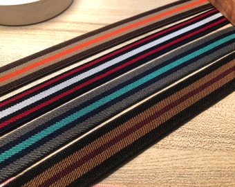 1 inch (25mm) Elastic band，Color wide elastic oak tendons，Stripe，A skirt belt，Garment accessories -1YARD