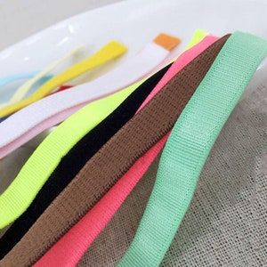 10mm Elastic band，Bra Strap，Color wide elastic oak tendons，A skirt belt，Sewing Elastic，Garment accessories -1YARD