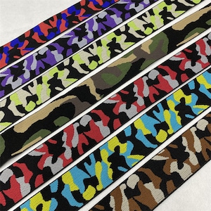 40 mm (1,5 po.) Bande élastique, tendons larges élastiques de couleur chêne, ceinture de jupe, accessoires de vêtement - 1 YARD