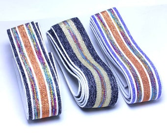 1 inch (25mm) Elastic band，Color wide elastic oak tendons，A skirt belt，Lattice，Garment accessories -1YARD