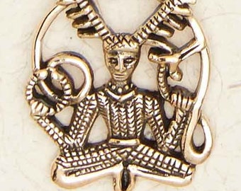 Cernunnos Celtic Forrest Deity-Bronze-Pendant