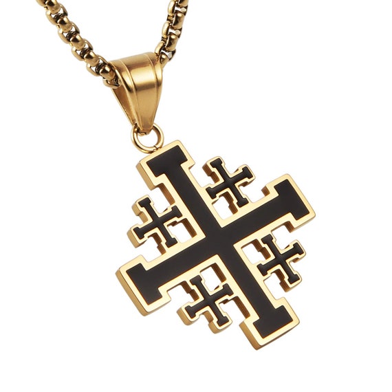 Knights Templar Cross Stainless Steel Medieval Christ… Gem