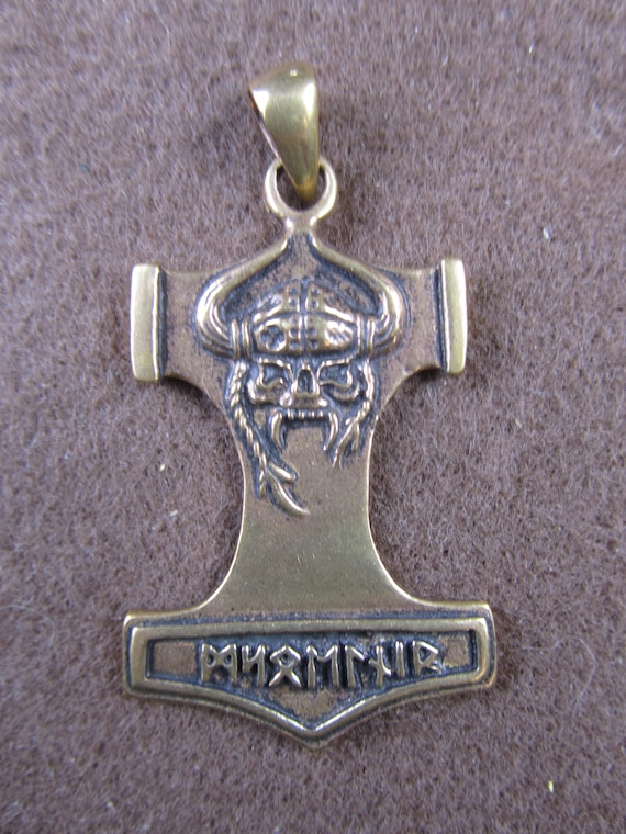 Antique Thor's Hammer Bronze Medieval Viking Warrior'… Gem
