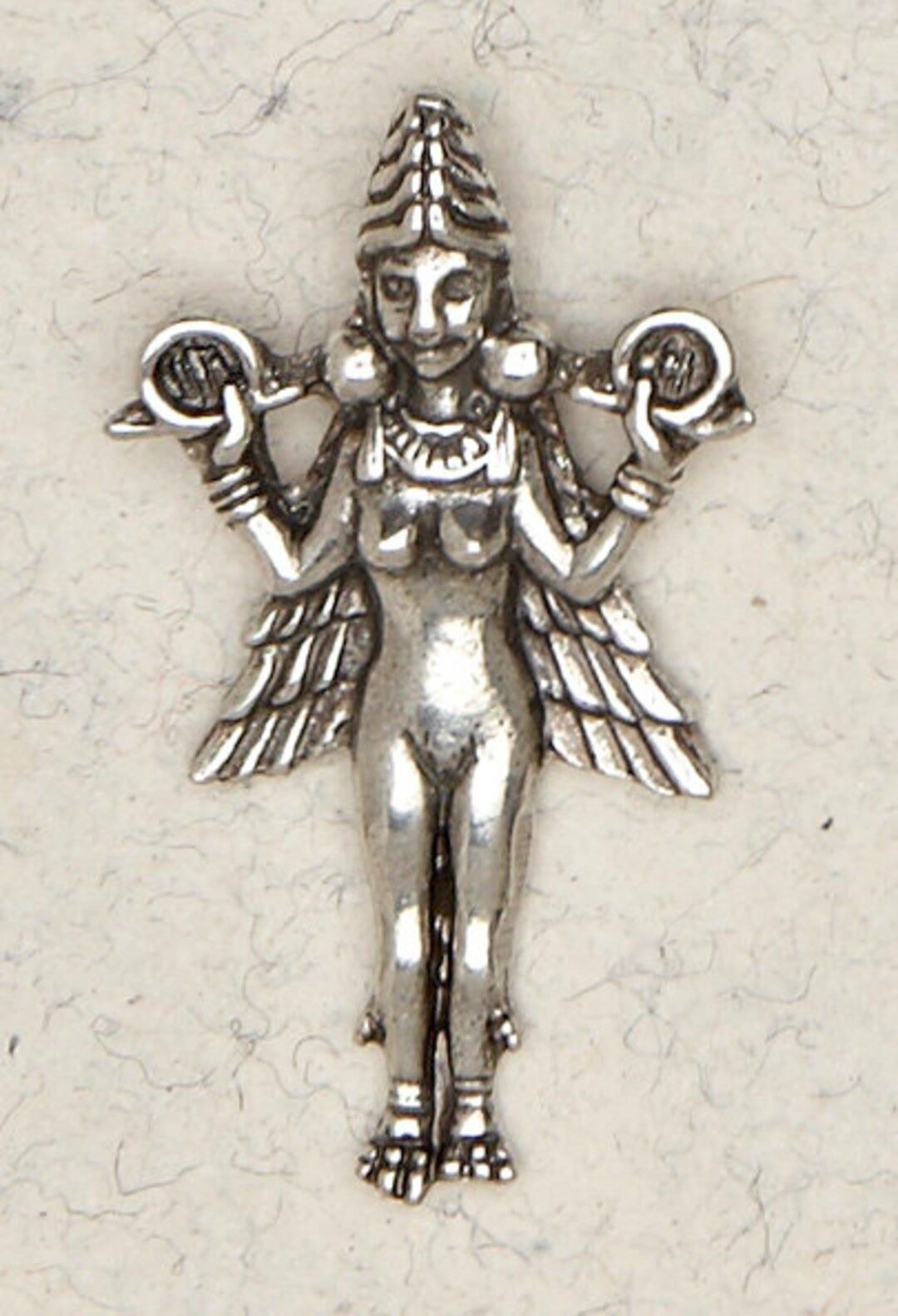 Lilith-pewter-babylon Sumer Judaic Goddess Occult Silver Pendant - Etsy
