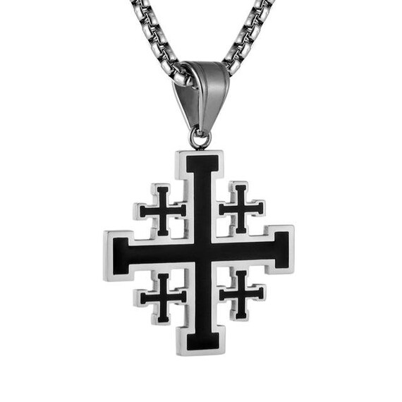 Knights Templar Cross Stainless Steel Medieval Christ… Gem